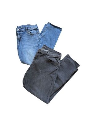 Old Navy Womens Jeans Size 14 2-Pack Mid Rise Wow Boyfriend Denim